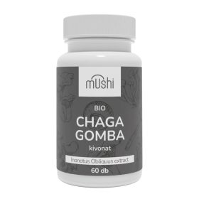   Mushi BIO Hamvaskéreg gomba (Chaga) kivonat - 60db kapszula 