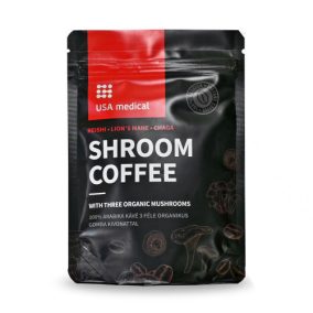   USA Medical Shroom Coffe Gomba kávé 100% arabikával és 3 organikus gombakivonattal - 72g (30adag)