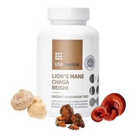   USA Medical Gomba-trió kapszula – Reishi, Chaga és Lion’s Mane - 60db